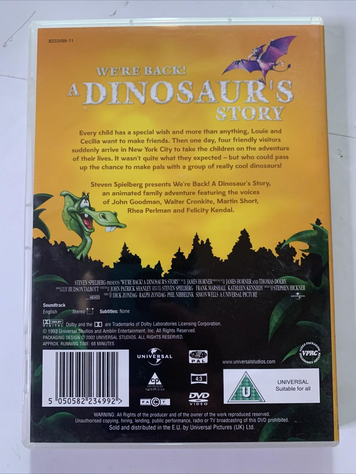 We're Back! A Dinosaur's Story (DVD, 1993) Animated Film Region 4 &2