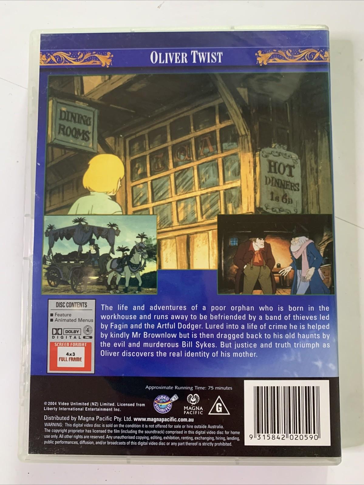 Oliver Twist (DVD, 1982) Animated Movie Region 4 NEW