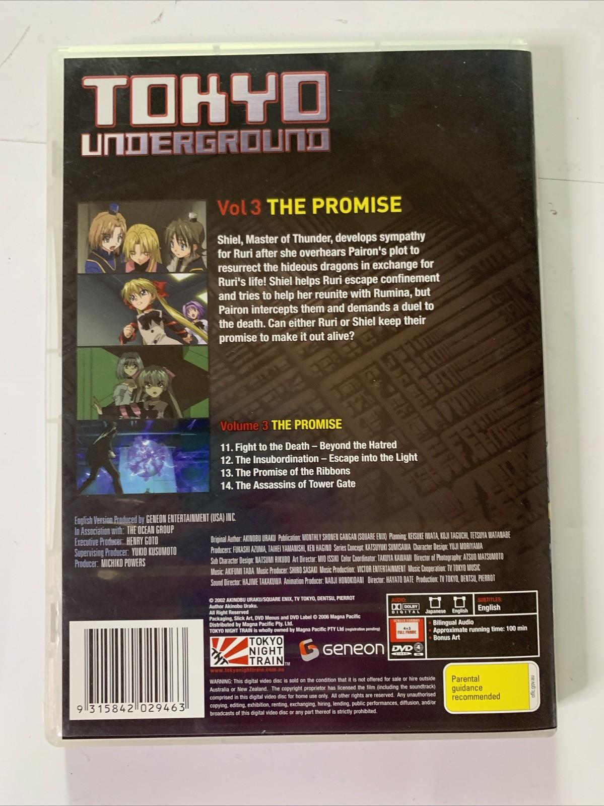 Tokyo Underground : The Promise Vol 3 (DVD, 2004) Anime Region 4 NEW Sealed