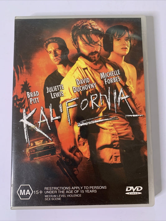 Kalifornia (DVD, 1993) Juliette Lewis, Brad Pitt, David Duchovny Region 4