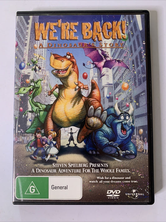 We're Back! A Dinosaur's Story (DVD, 1993) Animation Film Region 4 &2