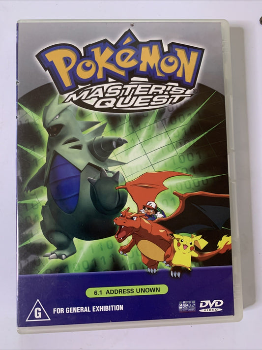 Pokemon Master's Quest: Address Unknown 6.1 (DVD, 2003) Anime Region 4