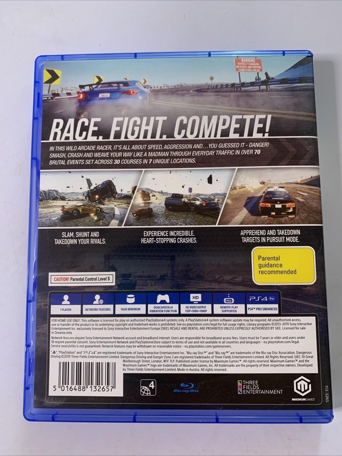 Dangerous Driving PS4 Sony PlayStation 4 Racing Game – Retro Unit