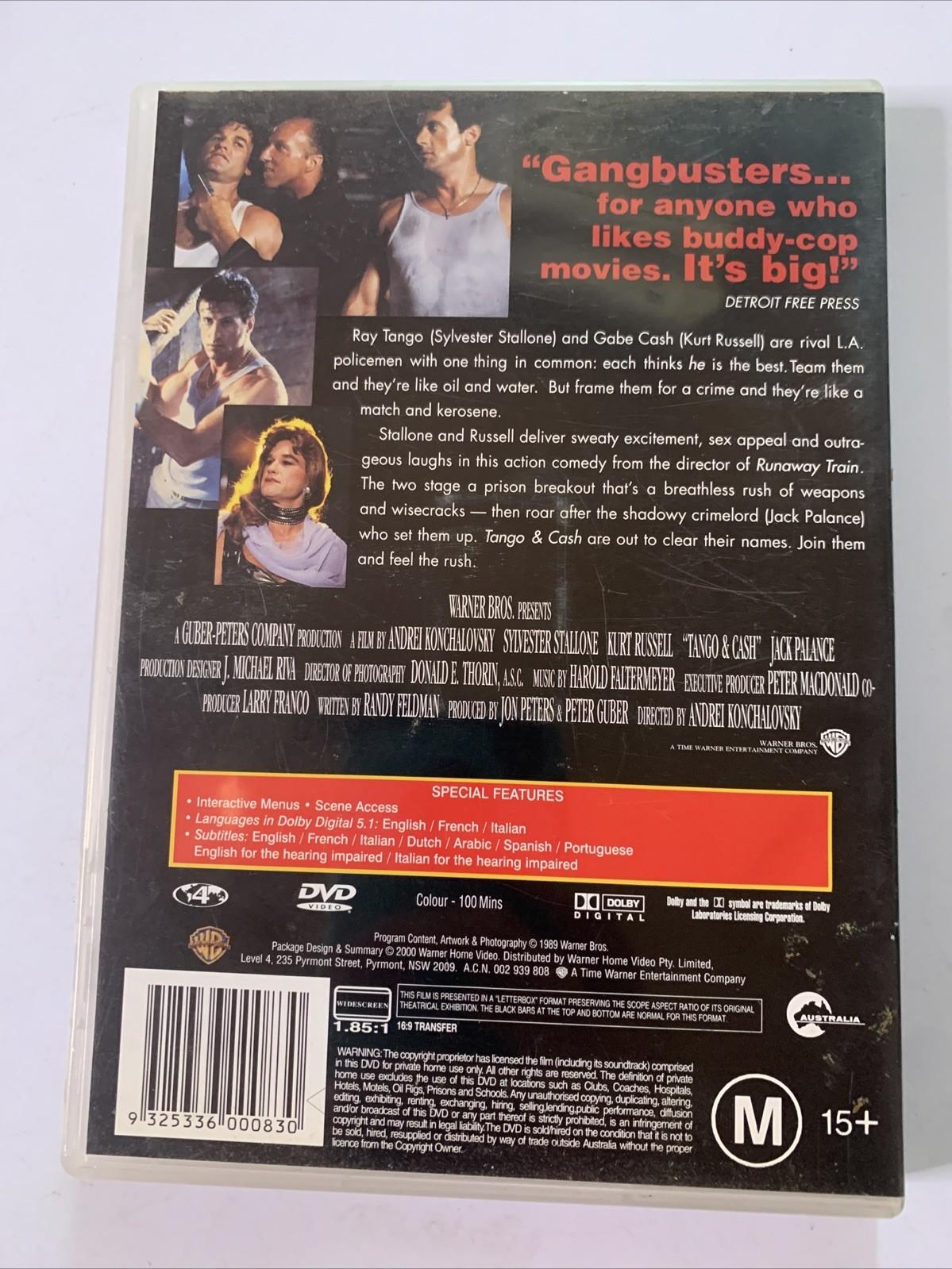 Tango & Cash (DVD, 1989) Kurt Russell, Sylvester Stallone, Jack Palance Region 4
