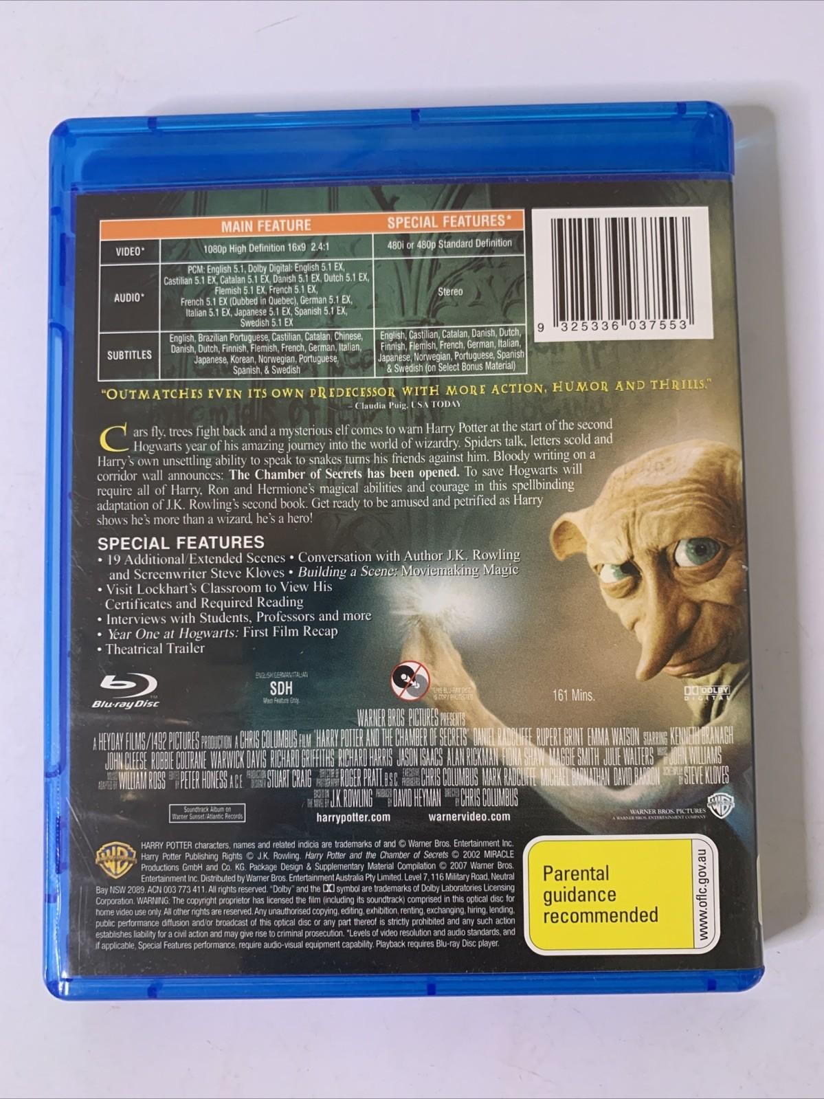 Harry Potter And The Chamber Of Secrets (Blu-ray, 2002) All Regions