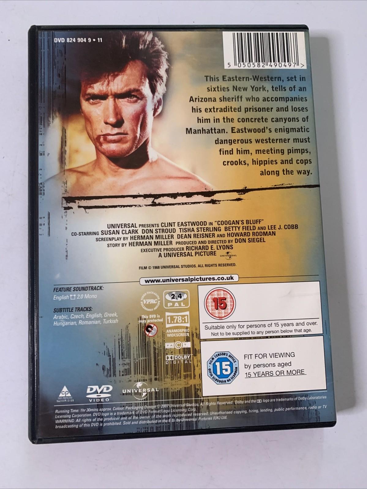 Coogan's Bluff (DVD, 1968) Clint Eastwood, Susan Clark  Region 4 &2