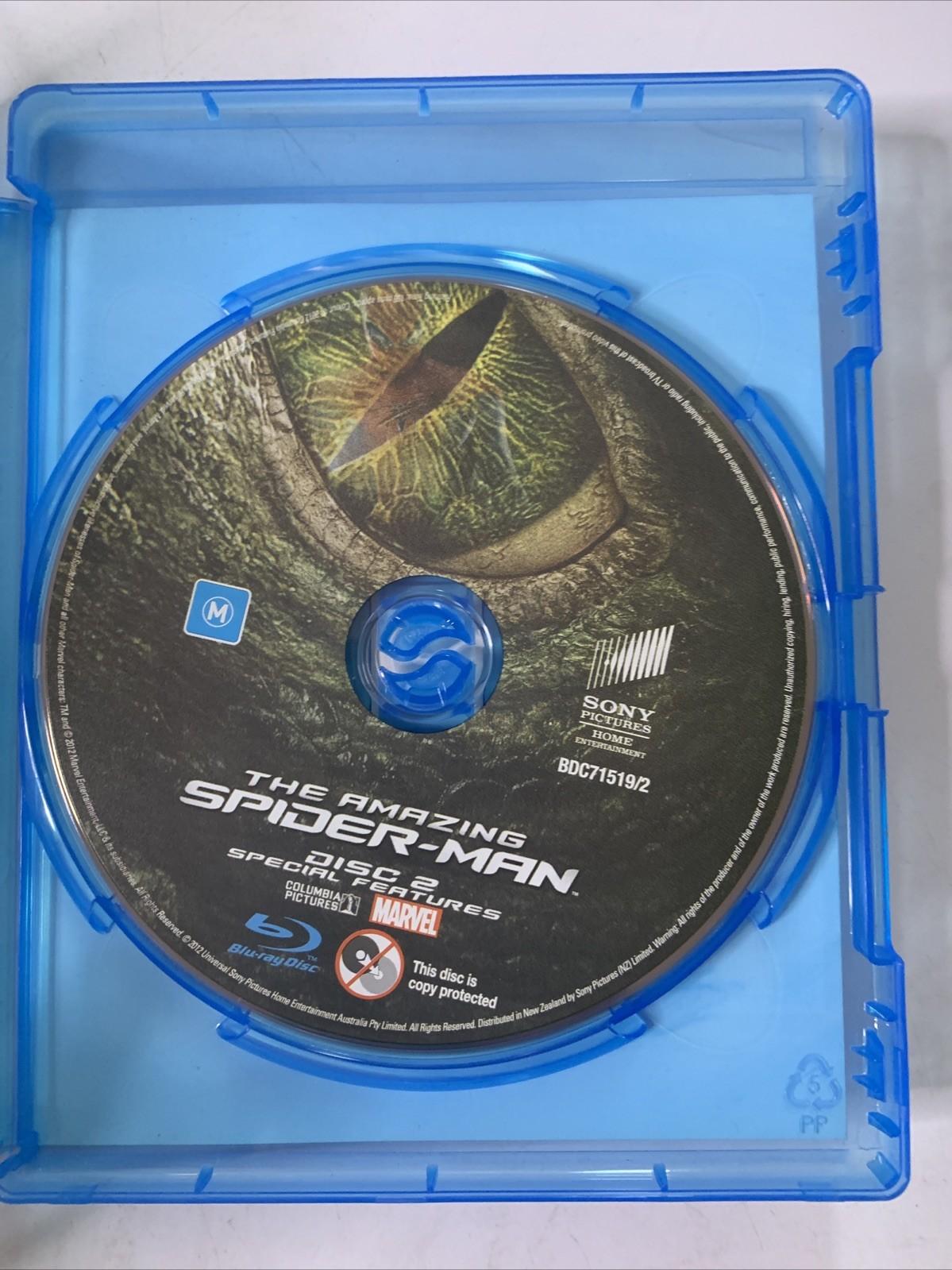 The Amazing Spider-Man (Blu-ray, 2012, 2-Discs) Andrew Garfield All Regions