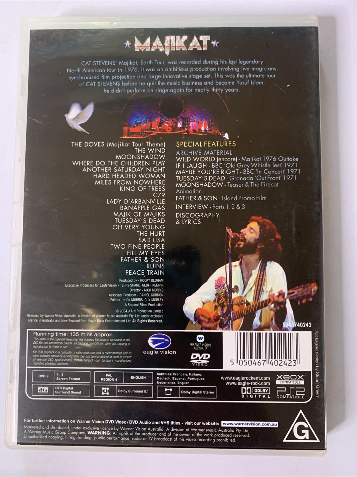 Cat Stevens – Majikat - Earth Tour 1976 (DVD, 2004) Region 4