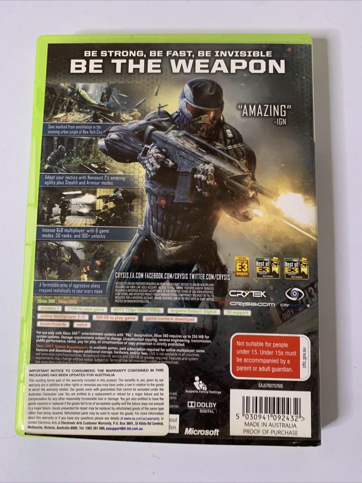 Crysis 2 Microsoft XBOX 360 PAL Shooter Game Complete