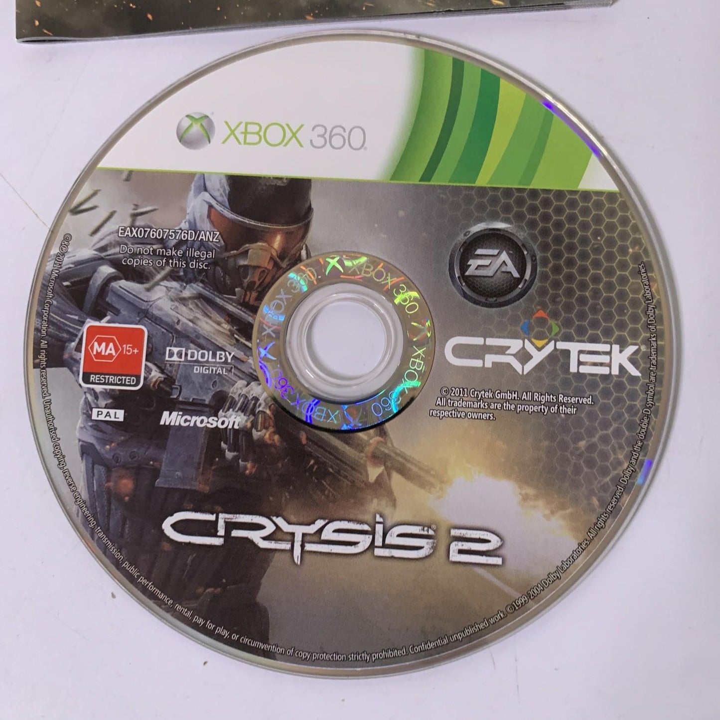 Crysis 2 Microsoft XBOX 360 PAL Shooter Game Complete