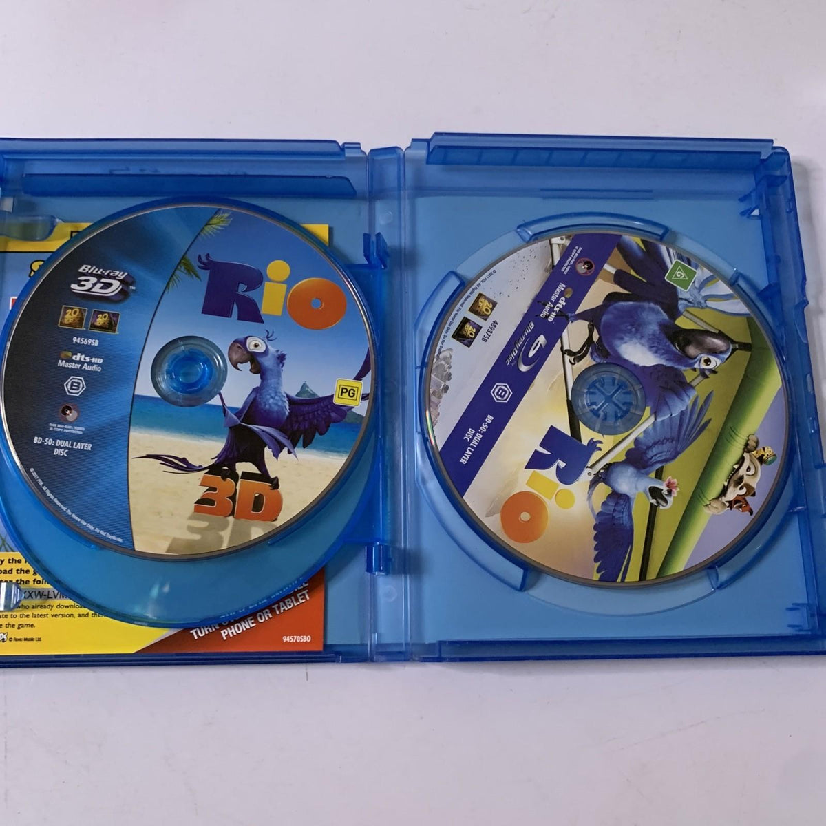 Fun Disc Rio Rio 3D (Blu-ray 3D, 2011, 3-Discs) Animation Region B – Retro Unit