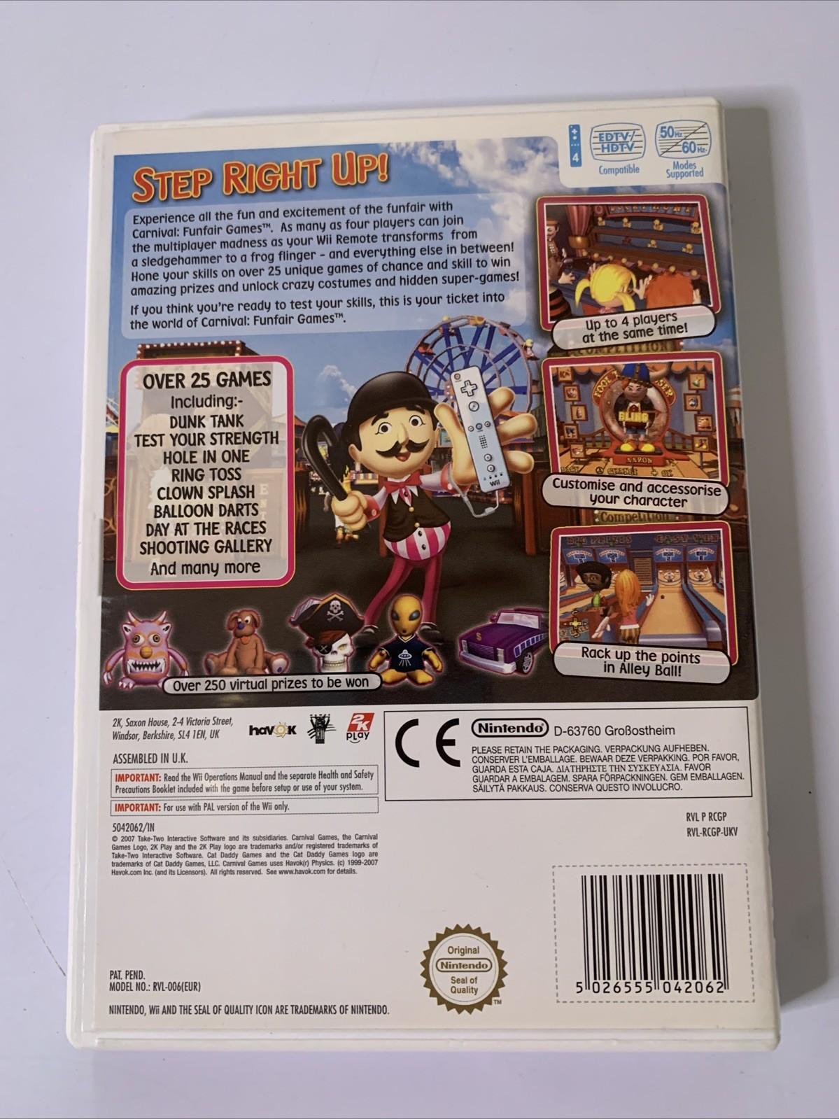 Carnival Funfair Games: Over 25 Games  Nintendo Wii PAL Game