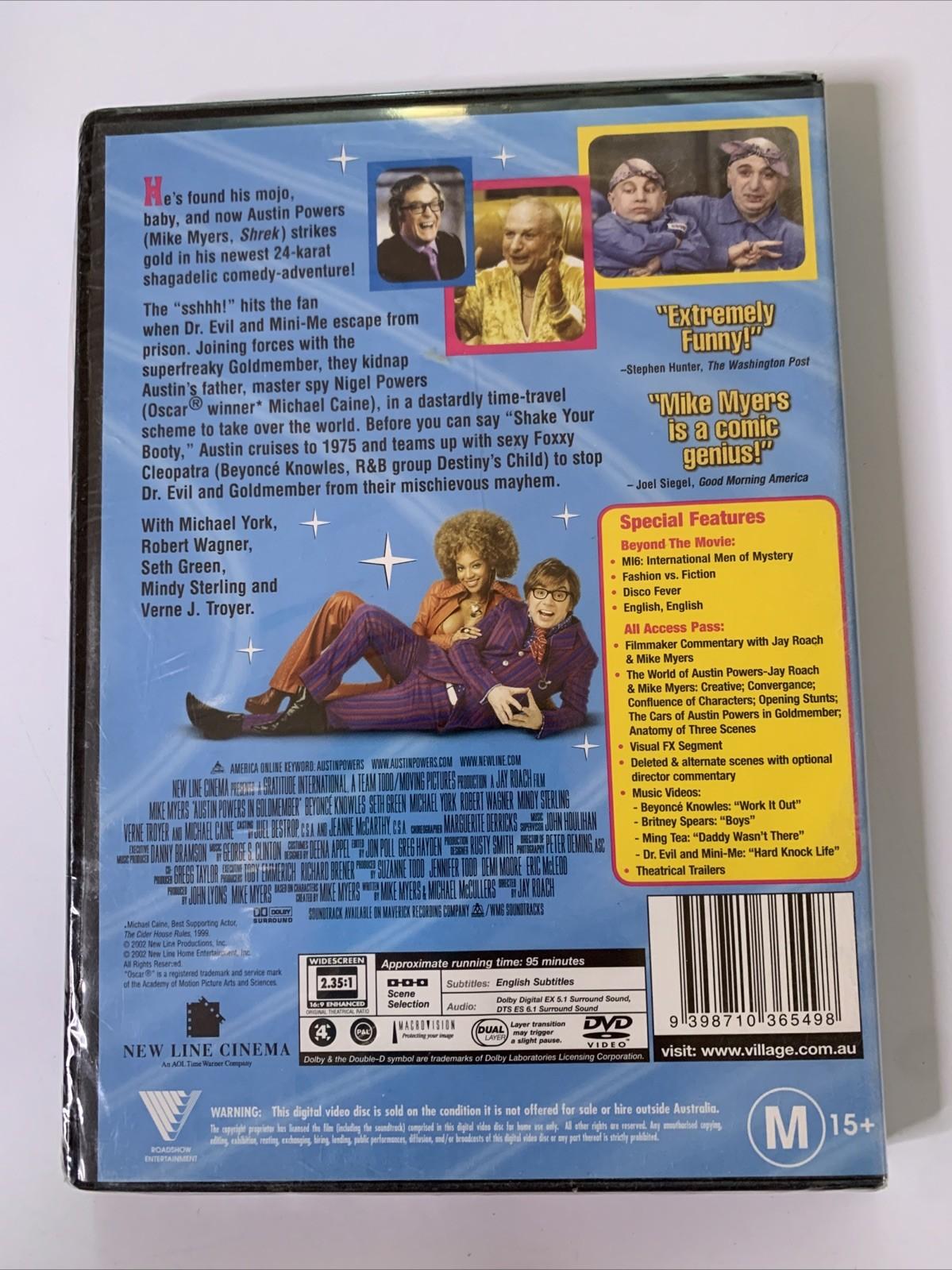 Austin Powers Goldmember (DVD, 2002) Mike Myers Region 4 NEW Sealed