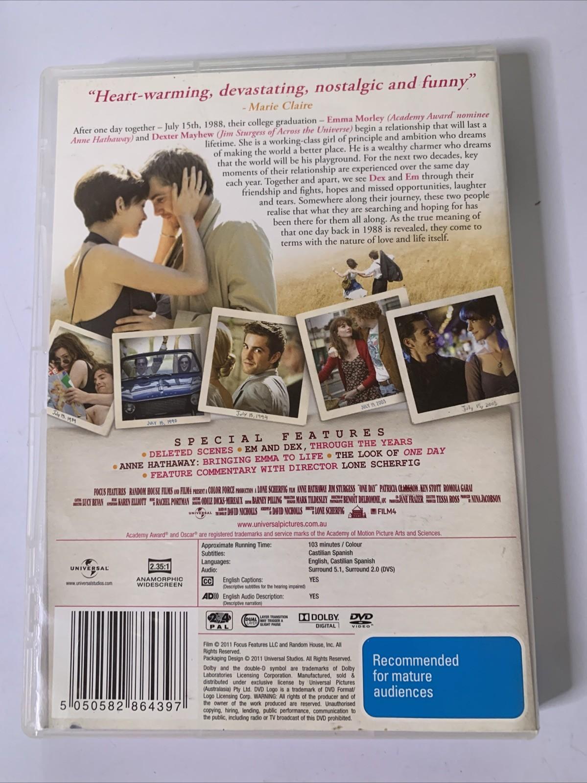 One Day (DVD, 2011) Jim Sturgess, Anne Hathaway  Region 4