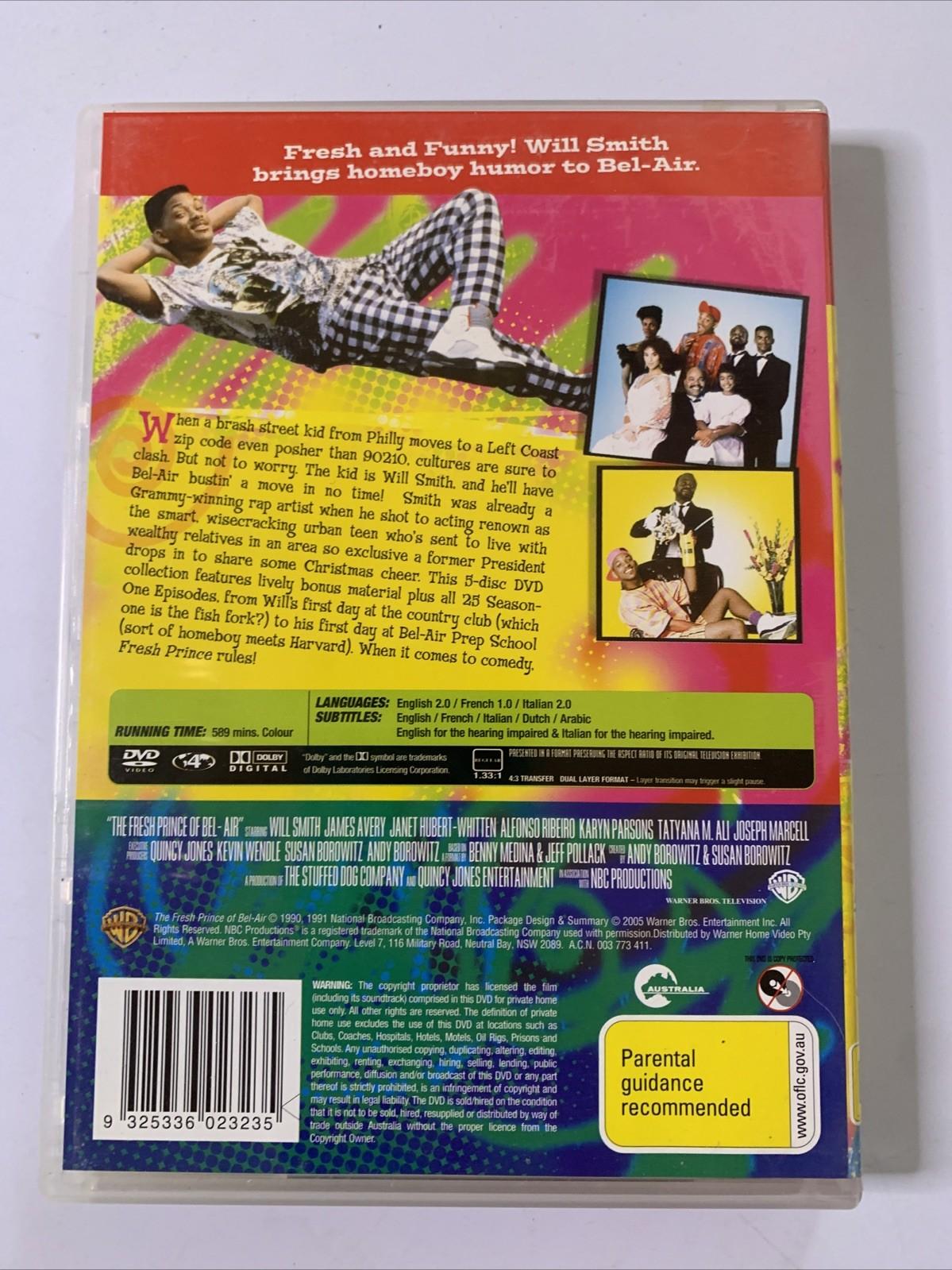 The Fresh Prince of Bel Air : Season 1 (DVD, 1990, 5-Discs) Region 4
