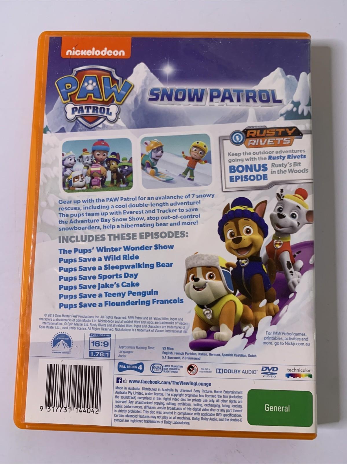 Paw Patrol : Snow Patrol (DVD, 2018) Animation Region 4