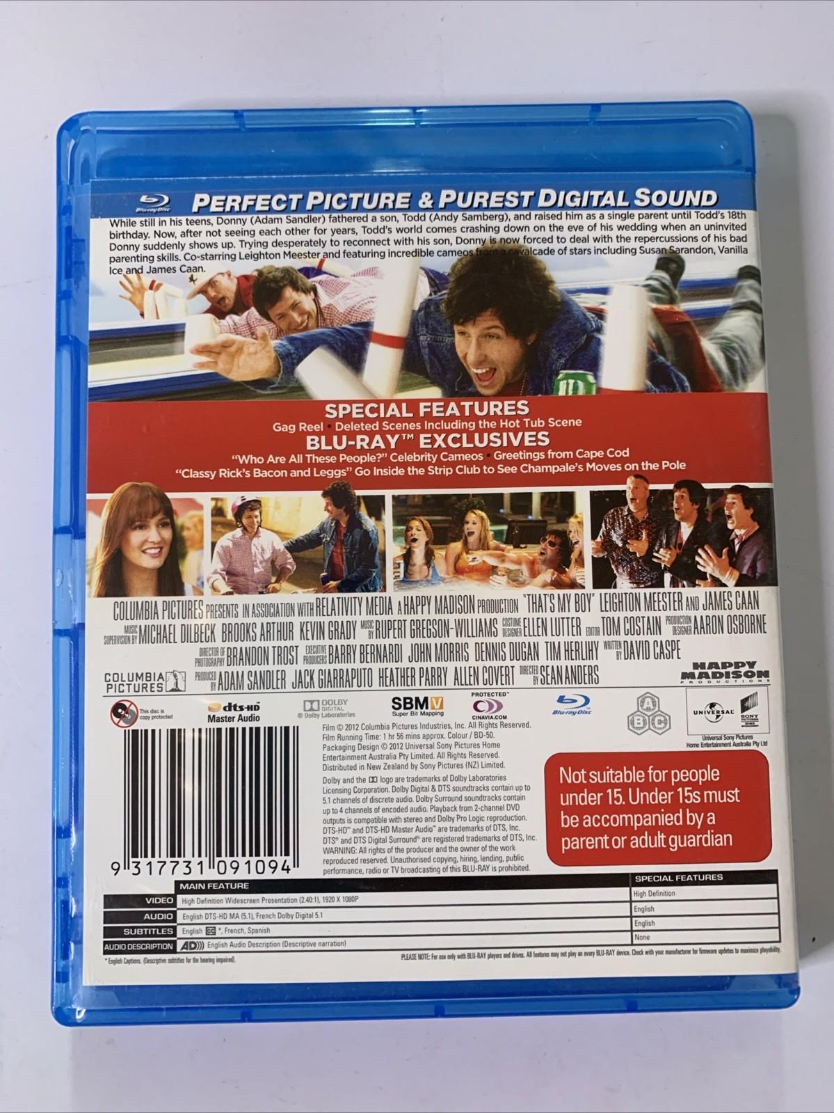 That's My Boy (Blu-ray, 2012) Andy Samberg, Adam Sandler, Vanilla Ice