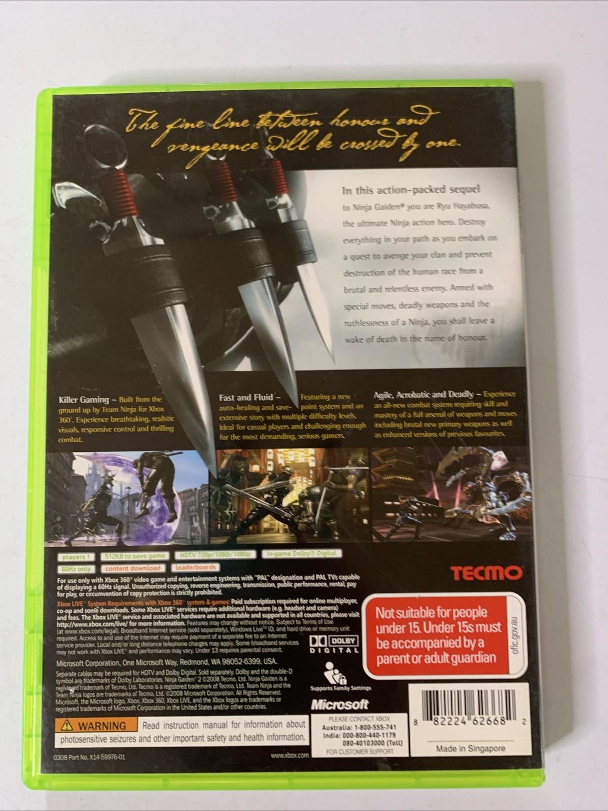 Ninja Gaiden 2 Microsoft XBOX 360 PAL 2008 Action Game Complete