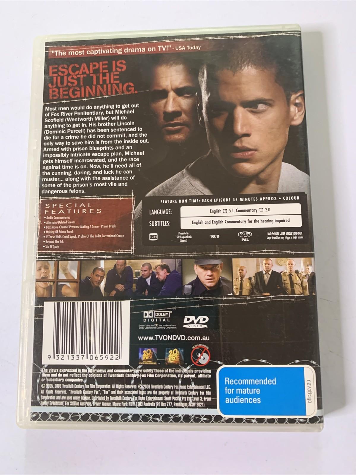 Prison Break : Season 1 (DVD, 2005, 6-Discs) Region 4