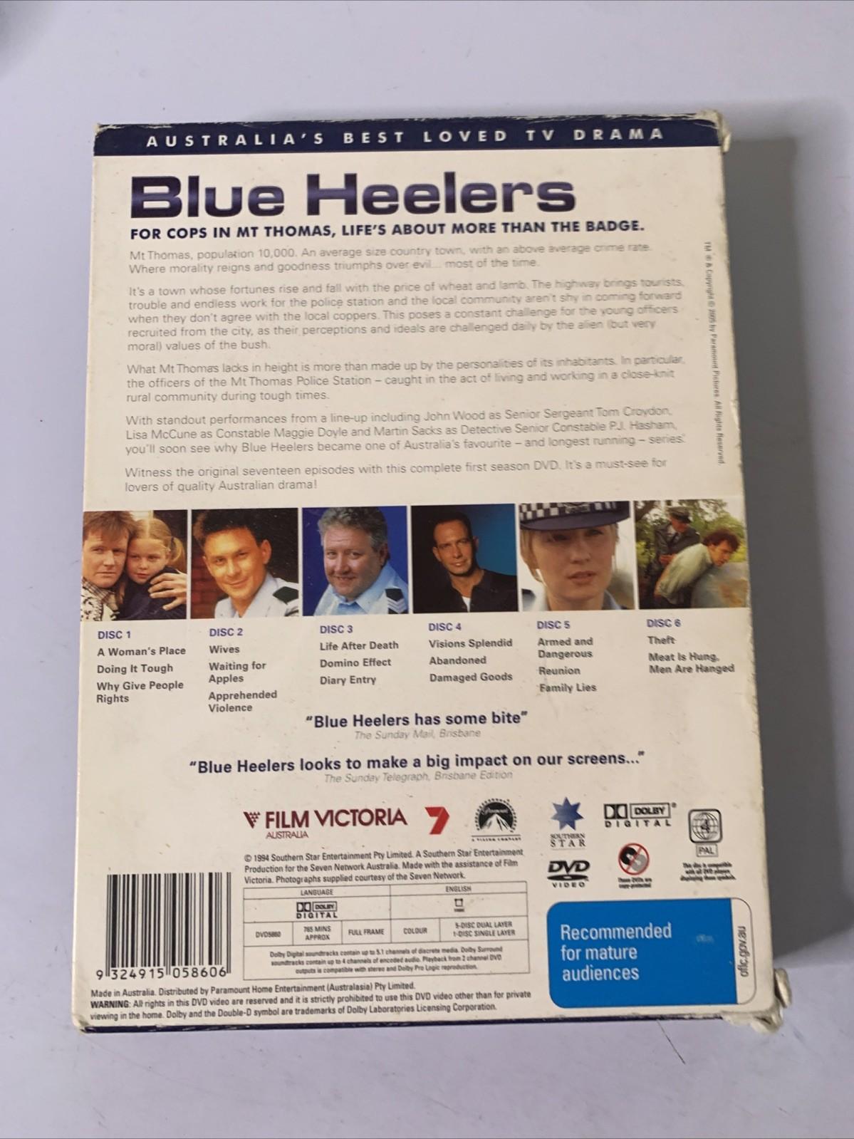 Blue Heelers Season 1 (DVD, 1994) Lisa McCune Region 4 *Missing 1 Disc