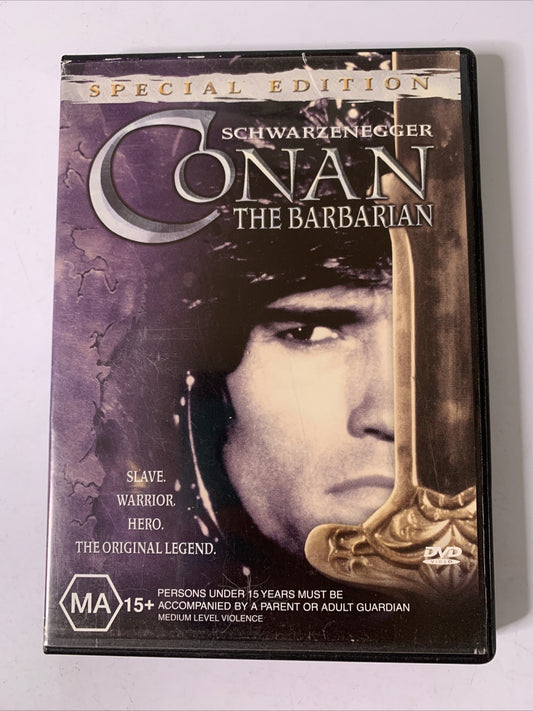 Conan The Barbarian (DVD, 1981) Arnold Schwarzenegger Region 4