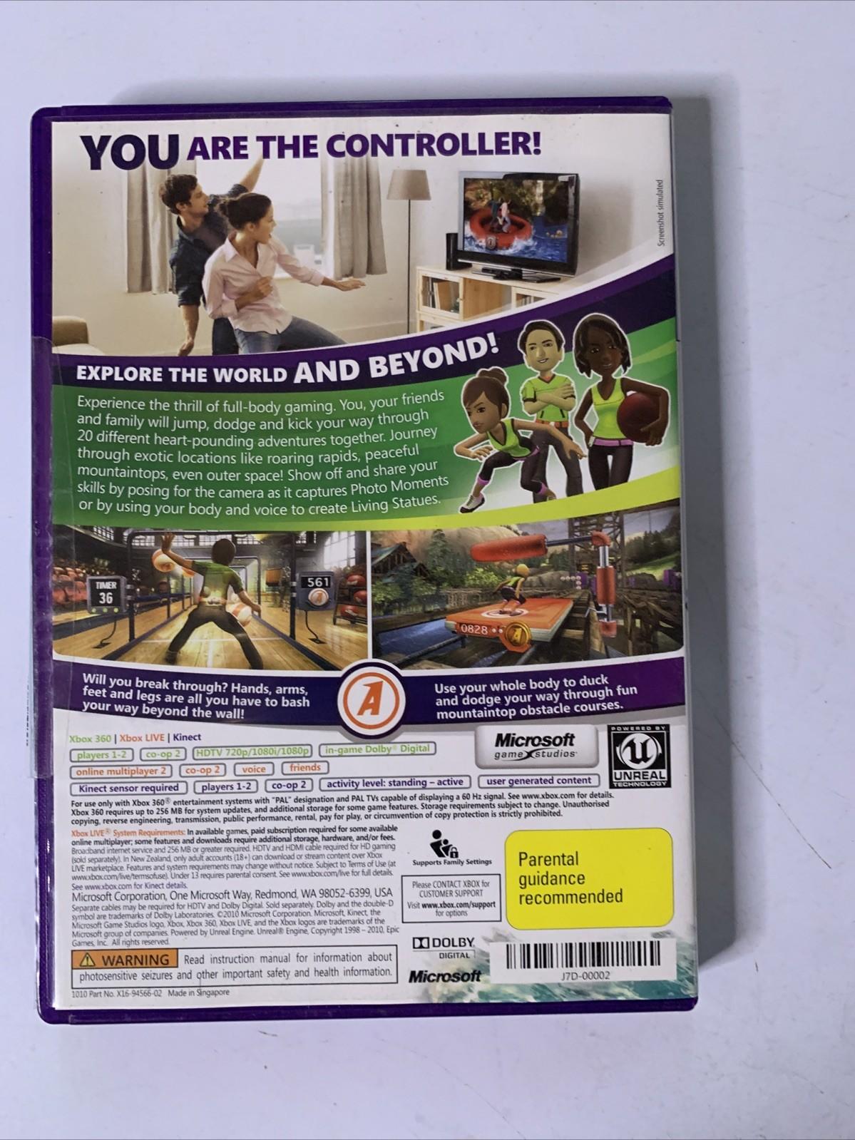 Kinect Adventures PAL Game + Microsoft XBOX 360 Kinect Motion Sensor Camera