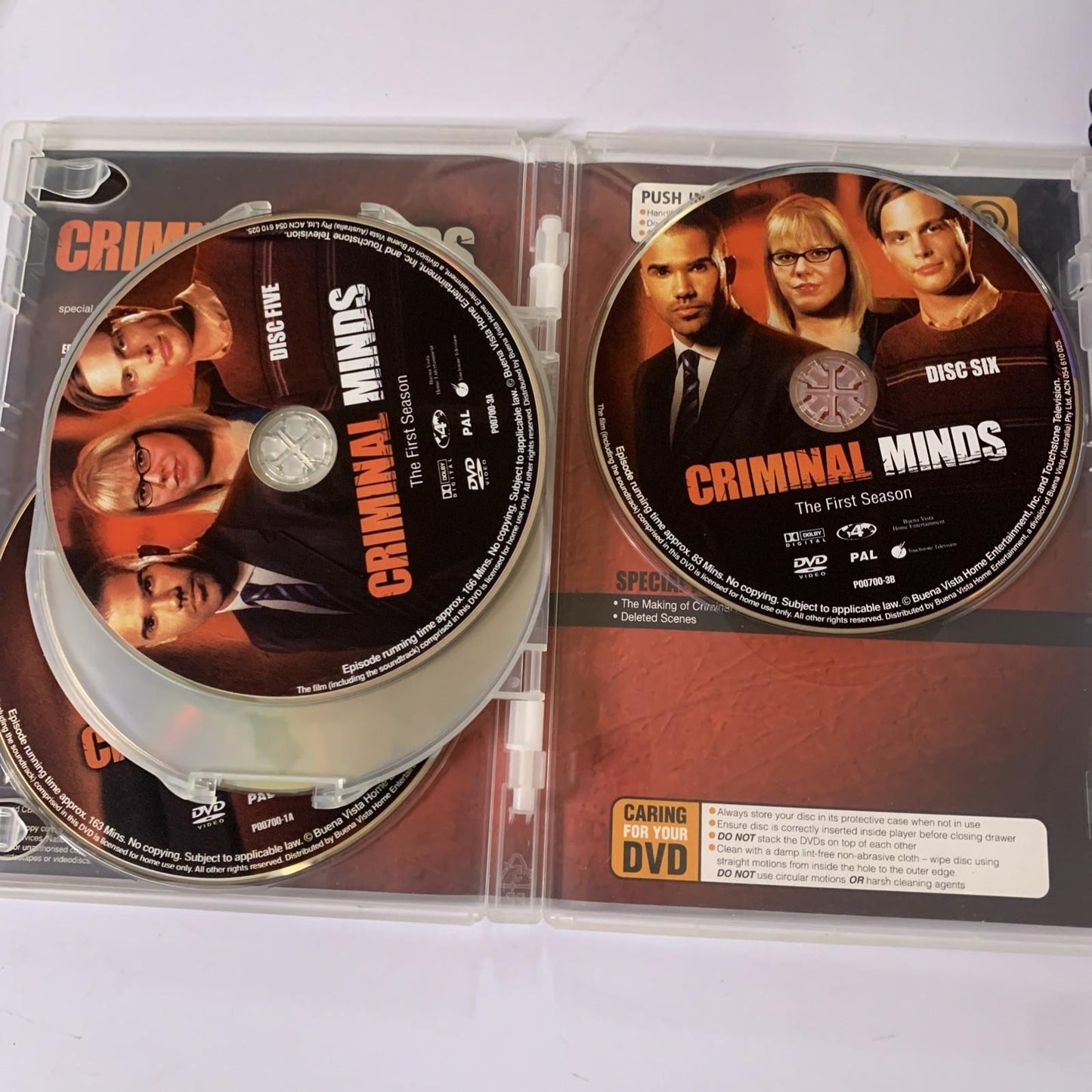 Criminal Minds : Season 1 (DVD, 2005, 6-Discs)  Region 4