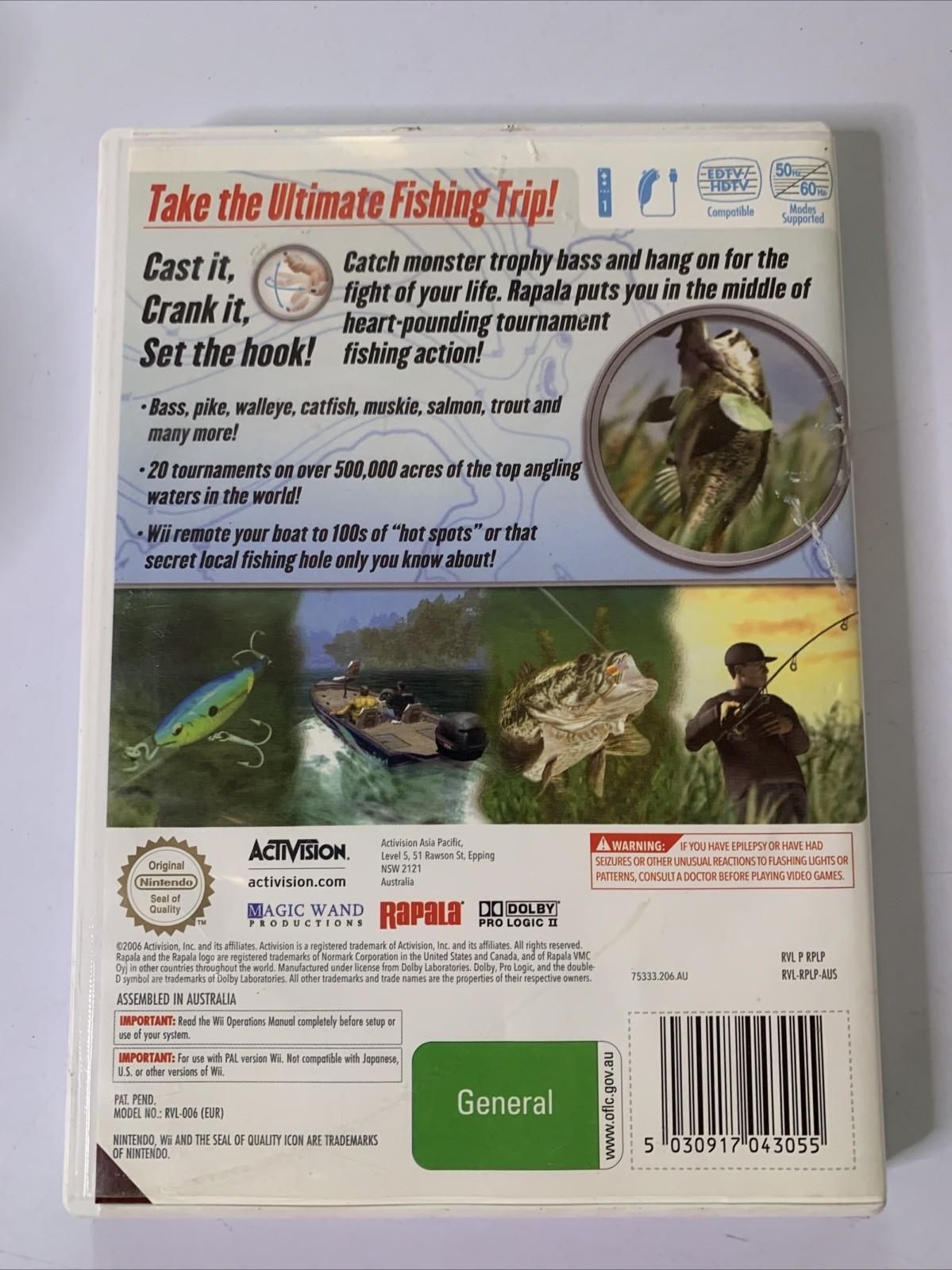 Rapala Tournament Fishing Nintendo Wii PAL 2007 Game Complete