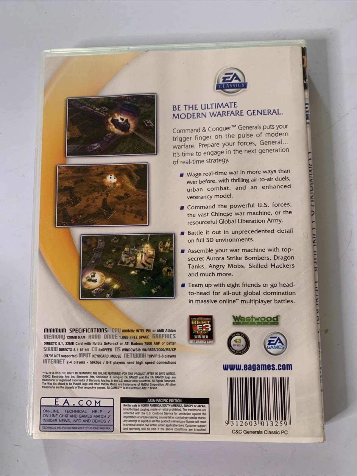 Command & Conquer Generals PC CDROM Strategy Game