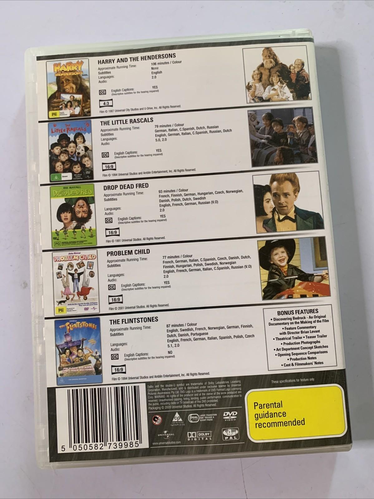 Harry Hendersons, Little Rascals, Dead Fred, Problem Child & Flintstones (DVD)