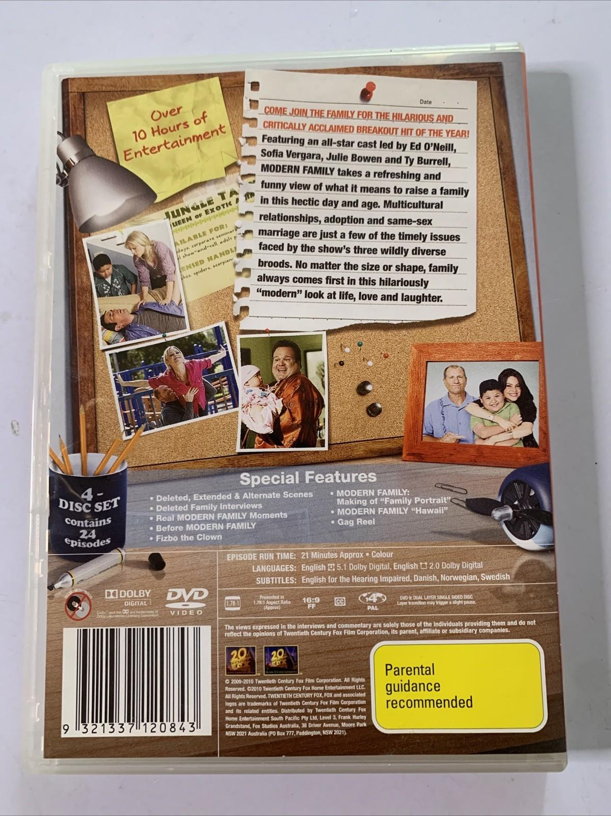 Modern Family : Season 1 (DVD, 2009, 4-Disc Set) Region 4