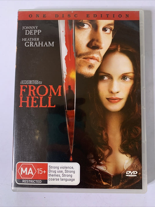 From Hell (DVD, 2001) Johnny Depp, Heather Graham  Region 4