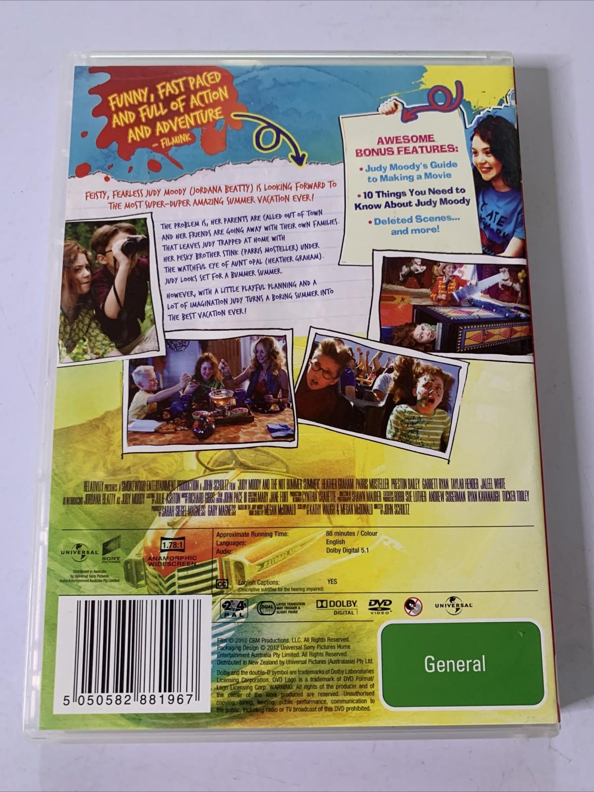 Judy Moody and the Not Bummer Summer (DVD, 2011) Heather Graham Region 4