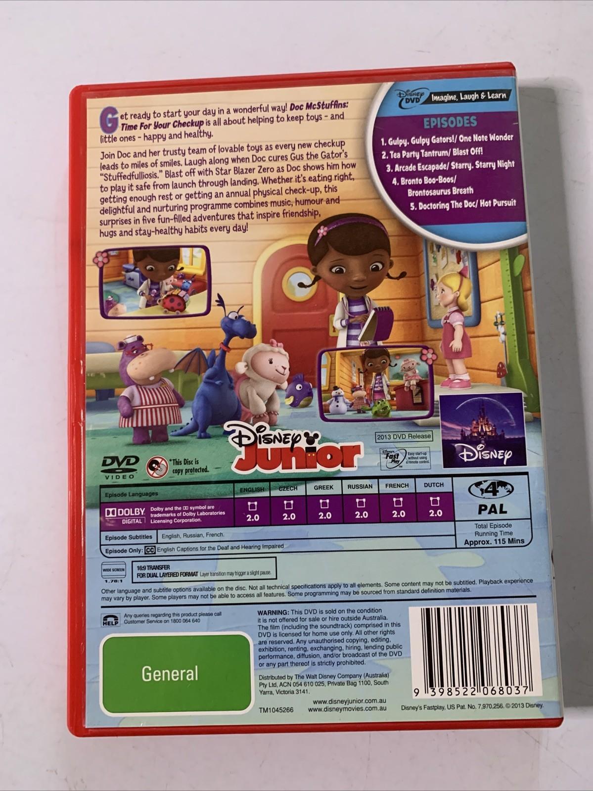 Doc McStuffins: Time For Your Check-Up (DVD, 2013) Disney Animation Region 4