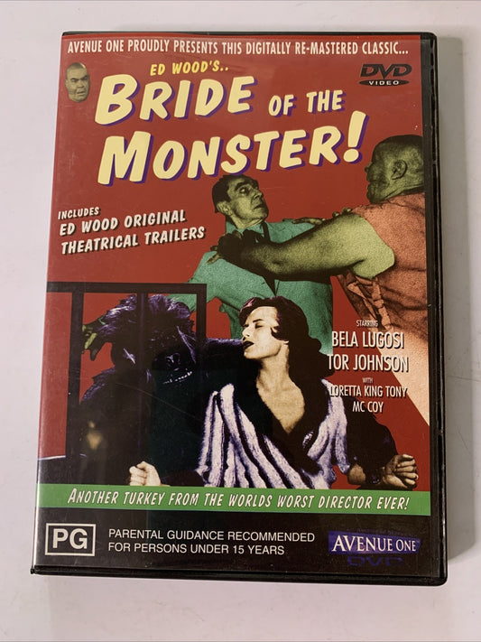 Bride of the Monster (DVD, 1956) Bela Lugosi, Ed Wood Film All Regions NEW
