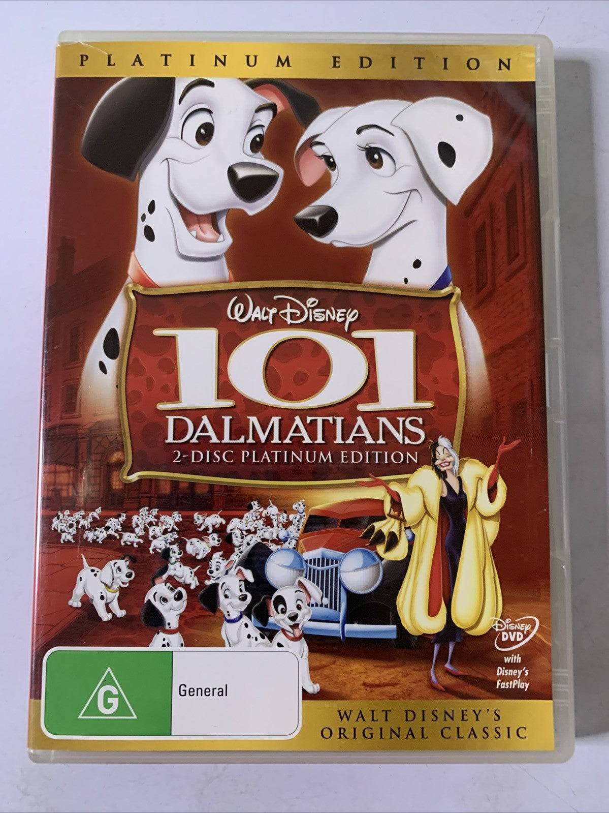 101 Dalmatians (Platinum Edition, DVD, 1961, 2-Discs) Disney Animation Region 4