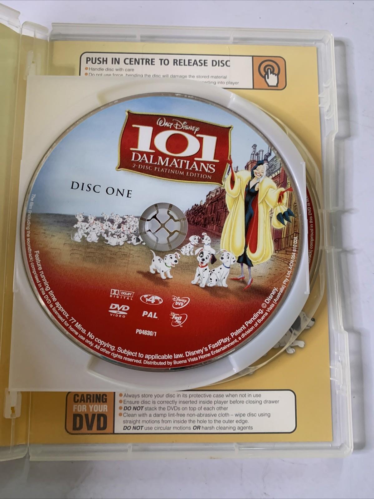101 Dalmatians (Platinum Edition, DVD, 1961, 2-Discs) Disney Animation Region 4