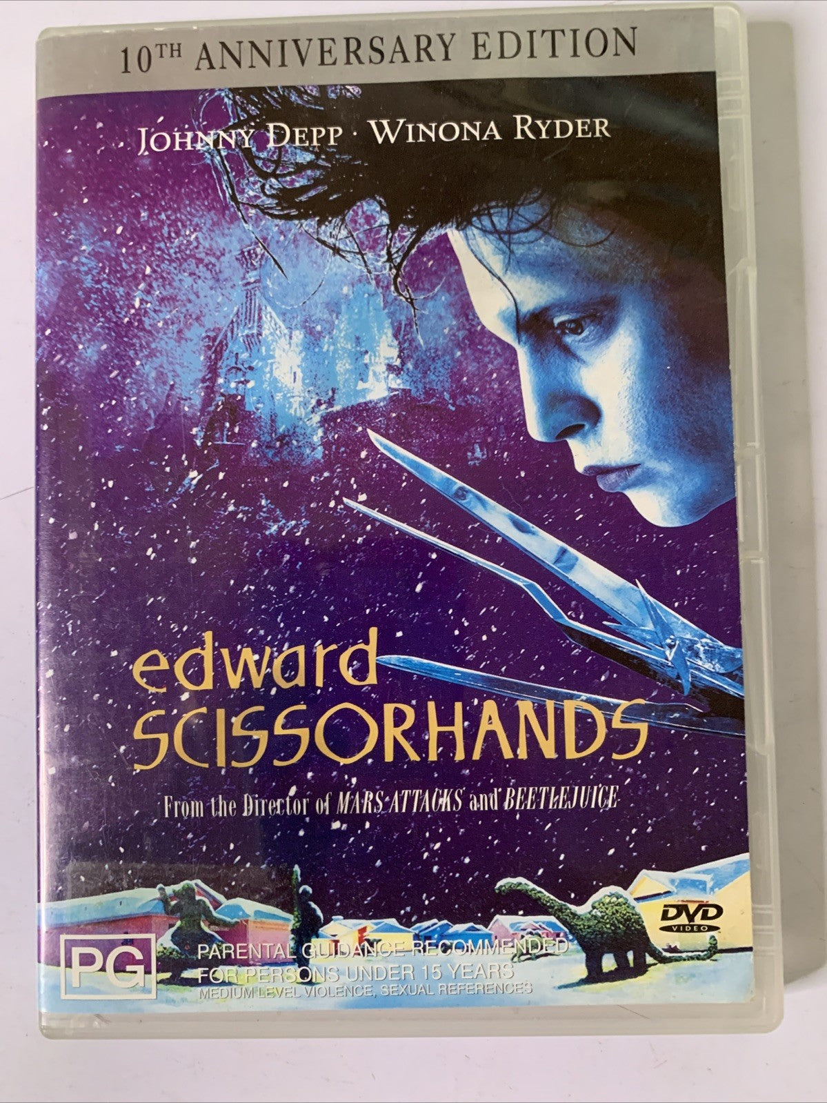Edward Scissorhands (DVD, 1990) Johnny Depp, Winona Ryder, Dianne Wiest Region 4
