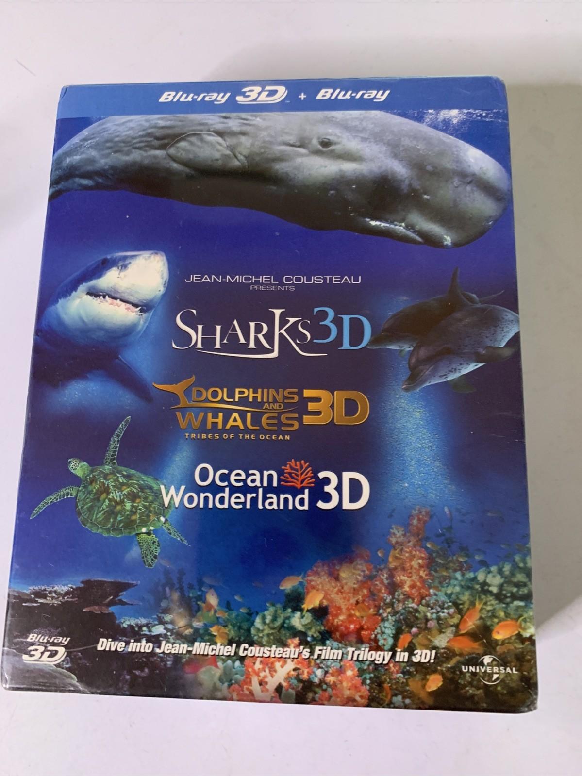 Jean-Michel Cousteau 3D Film Trilogy (Blu-ray 3D, 2011) All Regions NEW Sealed