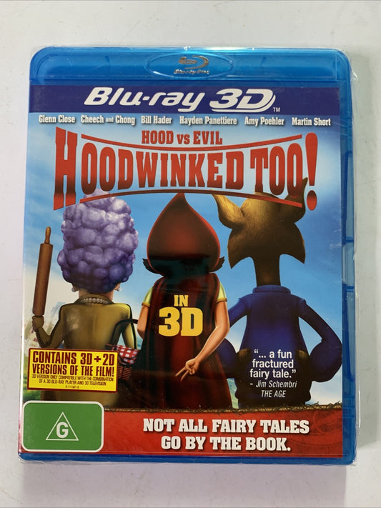 Hoodwinked Too! Hood Vs. Evil (Blu-ray 3D + 2D, 2011) Region B NEW Sealed