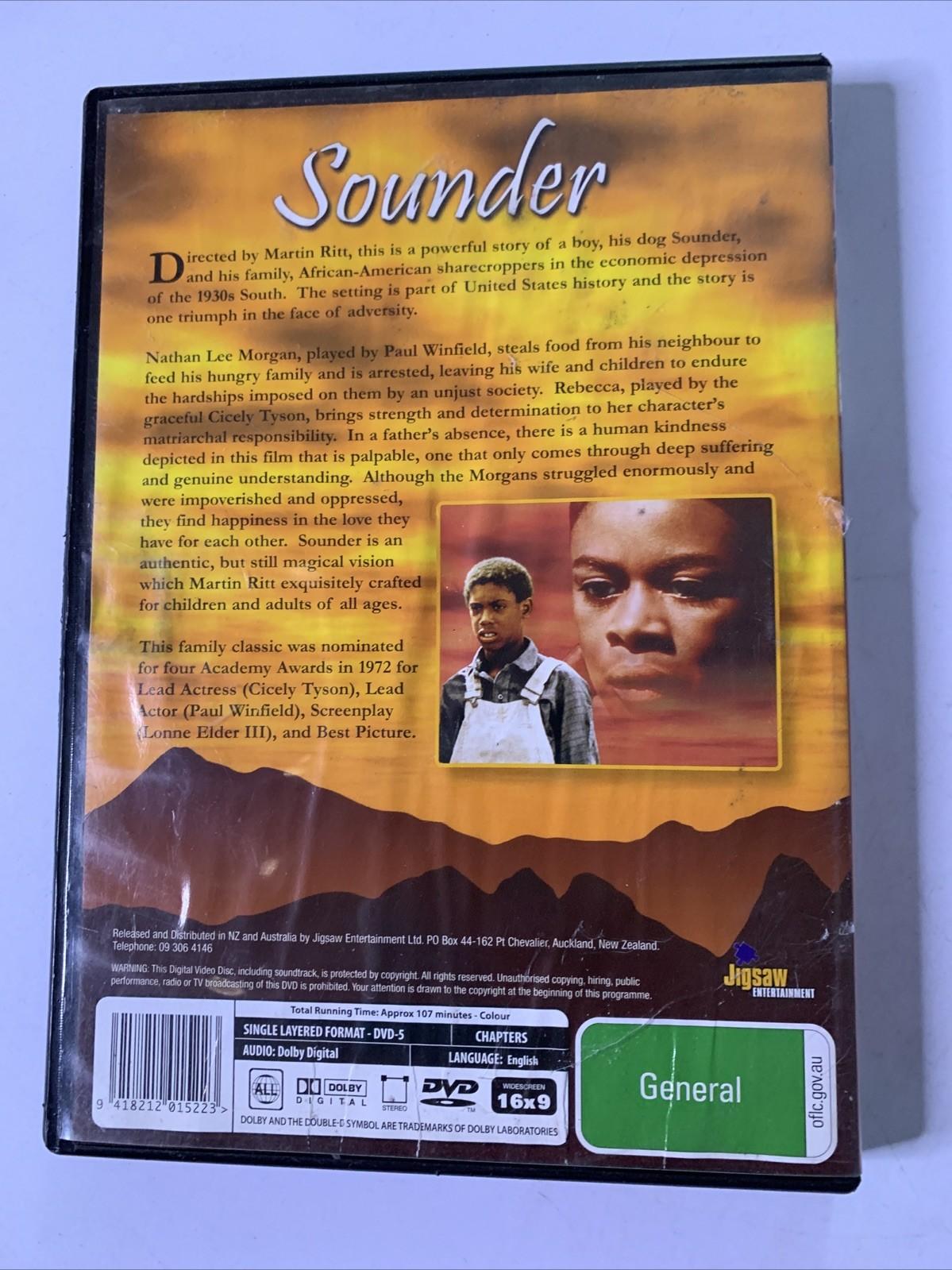 Sounder (DVD, 1972) Kevin Hooks, Cicely Tyson, Paul Winfield All Regions