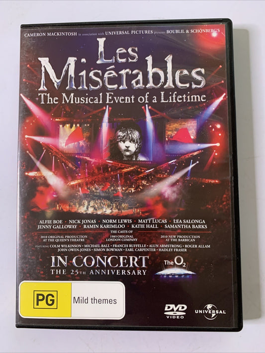 Les Miserables 25th Anniversary Concert (DVD, 2010) Region 4 &2 NEW