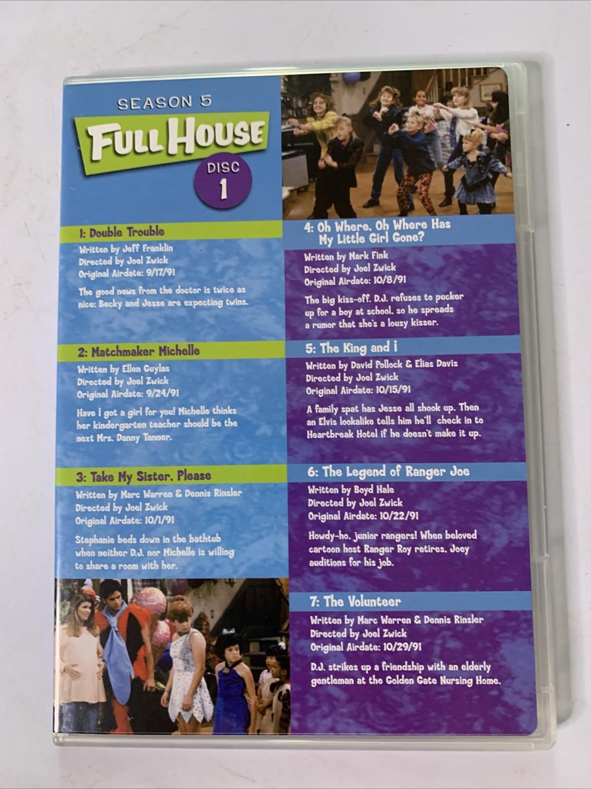Full House : The Complete Season 5 (DVD, 1991, 4-Discs) Region 1