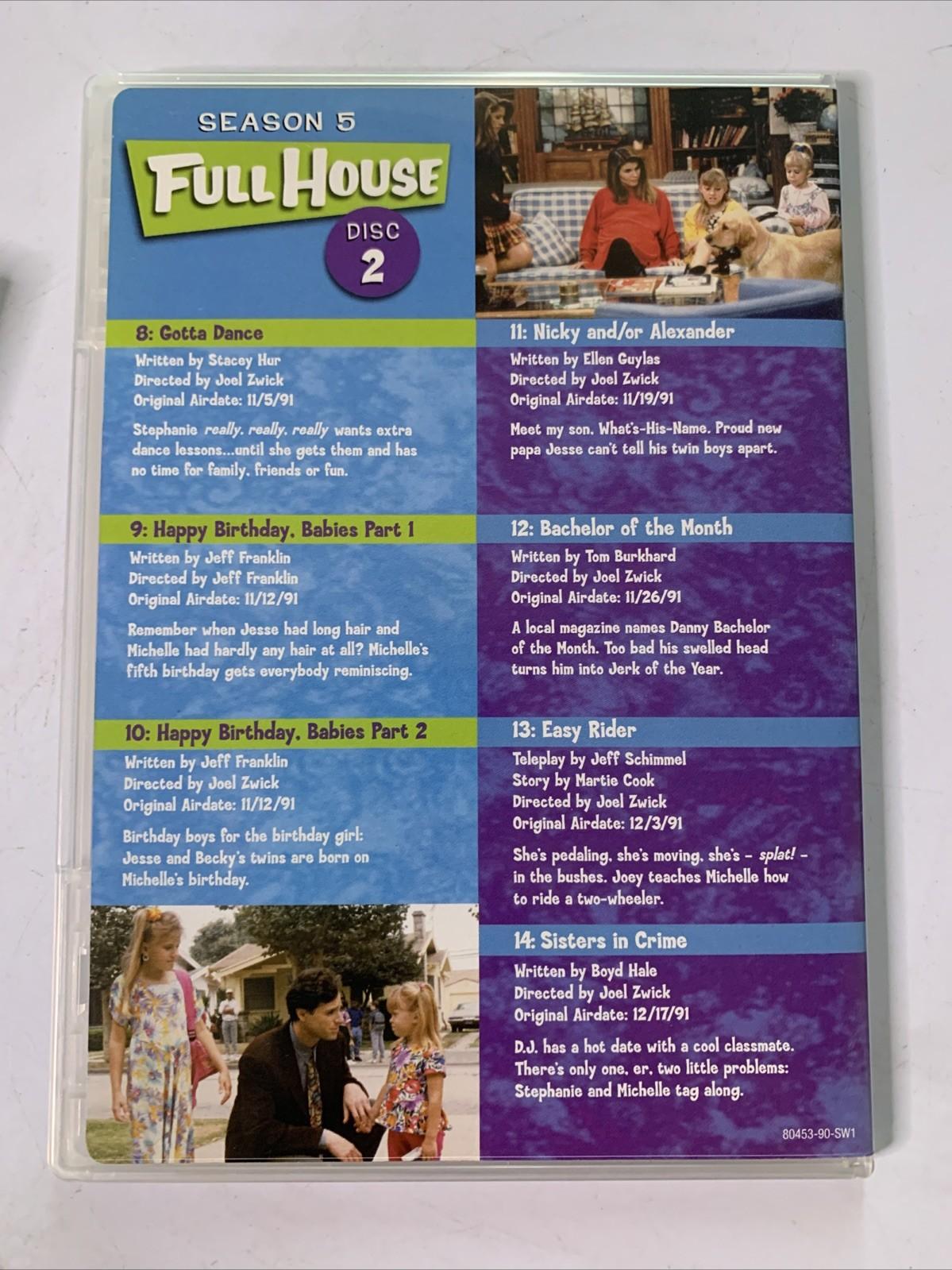 Full House : The Complete Season 5 (DVD, 1991, 4-Discs) Region 1
