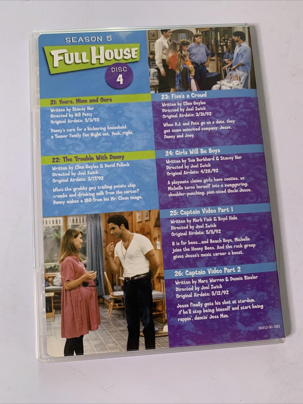Full House : The Complete Season 5 (DVD, 1991, 4-Discs) Region 1