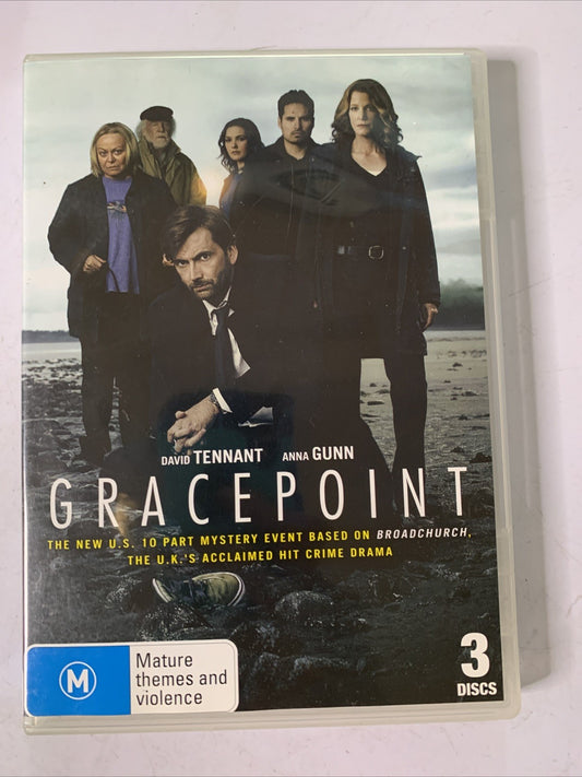Gracepoint (DVD, 2014, 3-DIscs) Nick Nolte, David Tennent, Anna Gunn Region 4