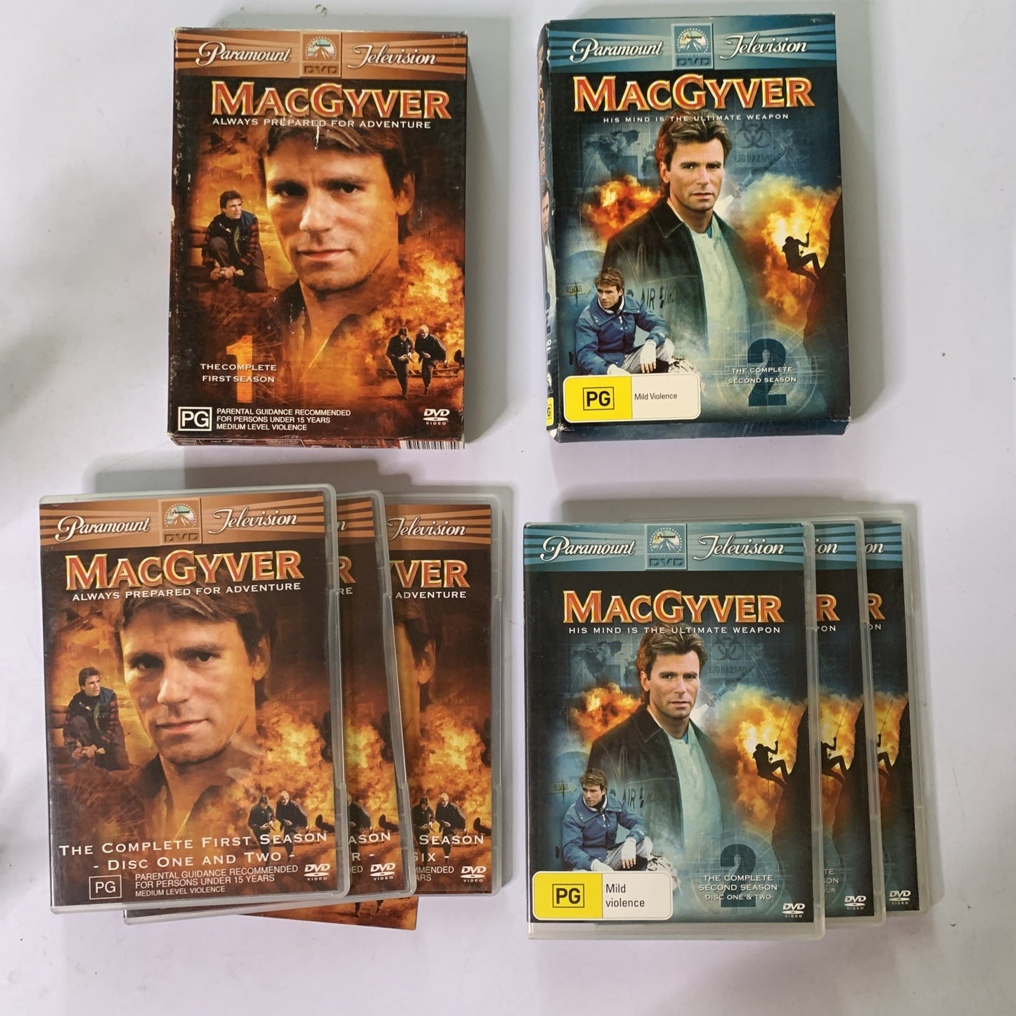 Macgyver : The Complete Season 1 & 2 (DVD, 1985) Richard Dean Anderson  Region 4