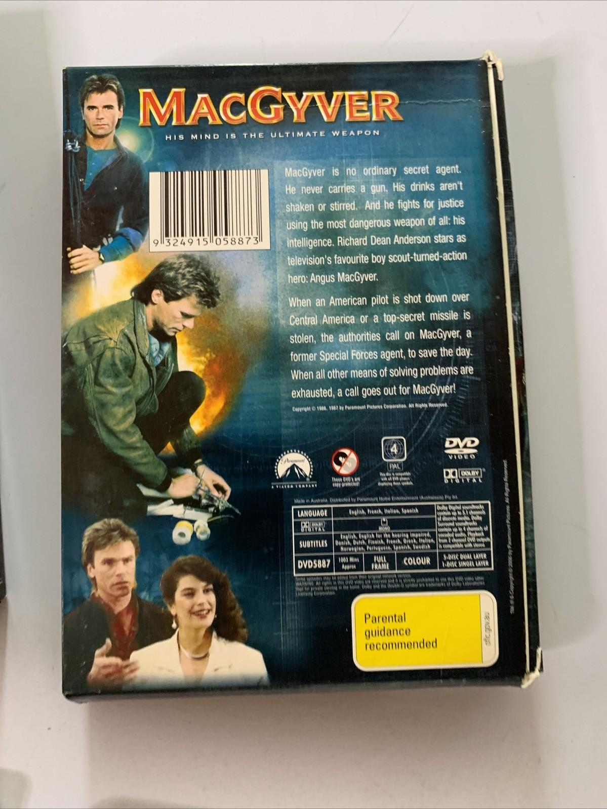 Macgyver : The Complete Season 1 & 2 (DVD, 1985) Richard Dean Anderson  Region 4