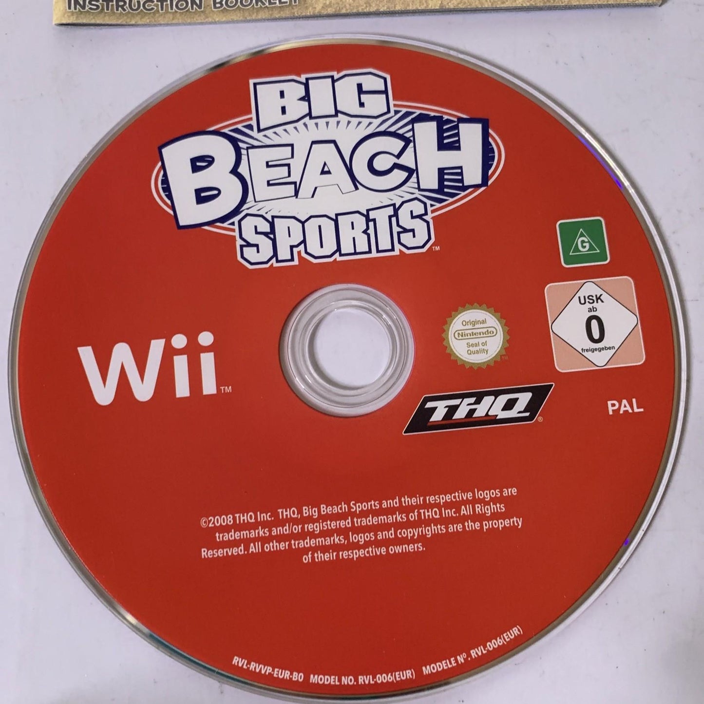 Big Beach Sports Nintendo Wii PAL Game Complete