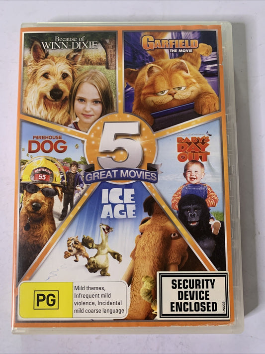Ice Age / Garfield / Firehouse Dog / Because of Winn-Dixie / Baby's Day Out DVD
